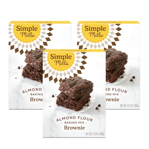 Miniatura 9 de Simple Mills Mezcla para hornear de harina de almendras, mezcla de brownie de chocolate, sin gluten, a base de plantas, 12.9 onzas (paquete de 1)