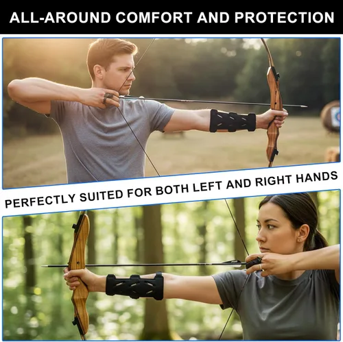 Miniatura 5 de Protector de brazo de tiro con arco, 1 unidad, ajustable, protector de antebrazo de tiro con arco, ligero, para tiro con arco para arquero cazador