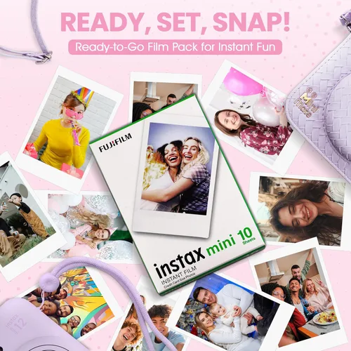 Miniatura 5 de Fujifilm Instax Mini 12 Cámara Instantánea Morado Lila + Funda de Diseño Personalizado Minimate + Película Fuji Instax 10 Hojas y Álbum de Fotos