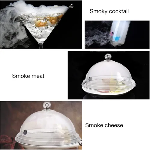 Miniatura 7 de Cloche - Tapa de cúpula para infusor de humo, fundas para tazas de armas, tapas de bebidas de cóctel, infusor de pistolas de ahumador, accesorio