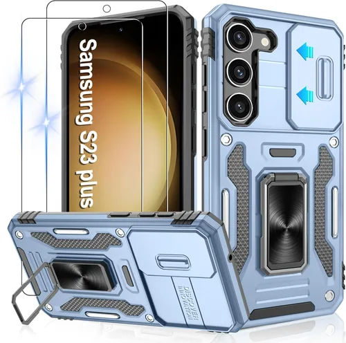 Miniatura 246 de Gritup para Samsung Galaxy S22 Funda con protectores de pantalla HD de 2 paquetes y cubierta deslizante para la cámara, protección contra caídas