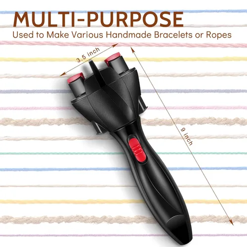 Miniatura 3 de Trenzador automático de cabello con 800 mini bandas de goma, peine de cola, máquina de trenzado electrónico, herramienta de peinado con rodillo