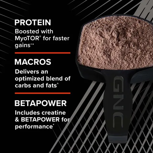 Miniatura 6 de GNC AMP Mass XXX con MyoTOR - Deliciosa proteína en polvo para estilos de vida activos - Fórmula clínicamente probada - Nutrición deportiva de élite