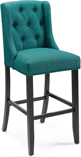 Miniatura 22 de Modway Baronet - Juego de 2 taburetes tapizados de tela con botones copetudos, color azul