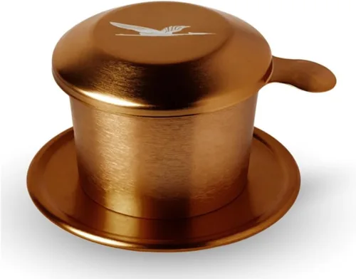 Miniatura 9 de Birdee Gotero de café vietnamita de aluminio – Negro, 6 onzas, filtro Phin, ligero y portátil, perfecto para Ca Phe Sua Da, uso doméstico, viajes