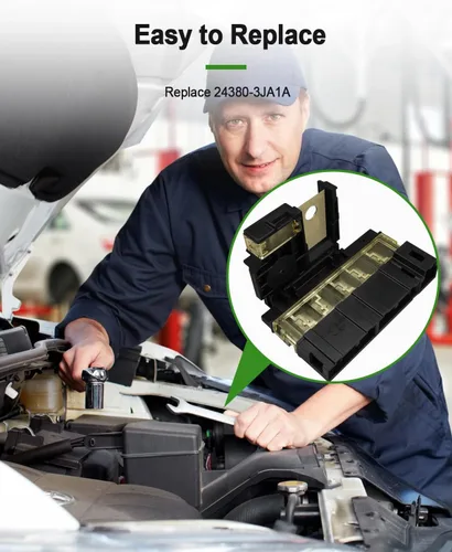 Miniatura 6 de Terminal de fusible de batería positivo de repuesto 24380-3JA1A, fusible fusible Fuselink con terminal de batería positivo para Nissan Altima