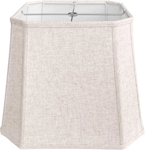 TOOTOO STAR - Pantalla de lámpara de esquina con corte cuadrado, 10x13x10.5 pulgadas, pantalla mediana para lámpara de mesa y de pie, Beige.