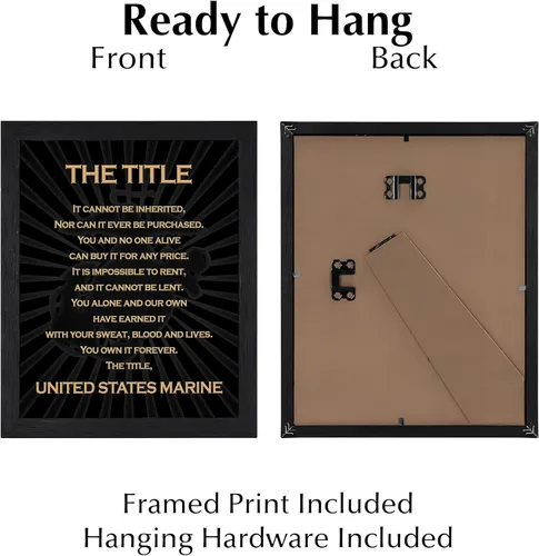 Miniatura 8 de The Title - Póster de Estados Unidos - Decoración de pared militar para marines, veteranos y entusiastas - Impresión artística de pared
