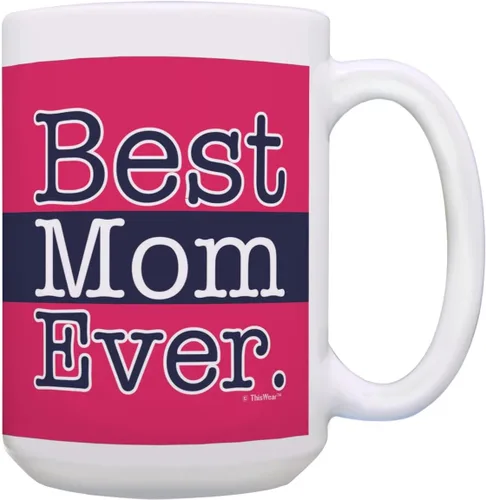 Miniatura 10 de ThisWear Regalo para el día de la madre para mamá, regalo de 11 onzas, taza de café de cerámica con asa, color rosa