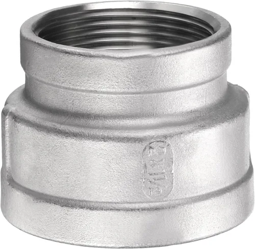 Miniatura 10 de HARFINGTON Acoplamiento Reductor 1-1/2" x 1" NPT Roscado Hembra 304 Acero Inoxidable Reductor Cónico Conexión de Tubería Fundida Adoptado para Tubo