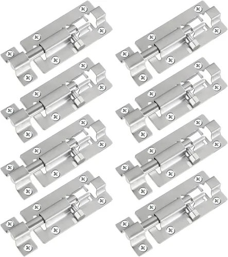 Miniatura 9 de FATLODA Paquete de 2 pestillos de perno de barril, cerradura deslizante de 3 pulgadas, cerraduras deslizantes de acero inoxidable grueso
