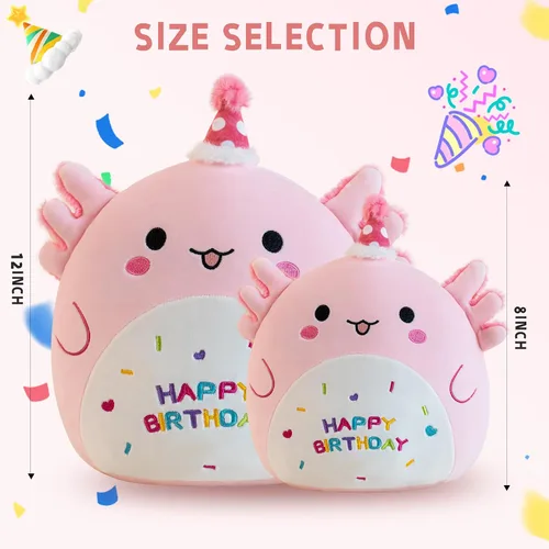 Miniatura 6 de Gudisi Axolotl de Felpa Adorable Animales de Peluche de Axolotl Suaves Regalo de Cumpleaños Axolotl de Felpa Almohadas para Niños Niños Niñas Rosa