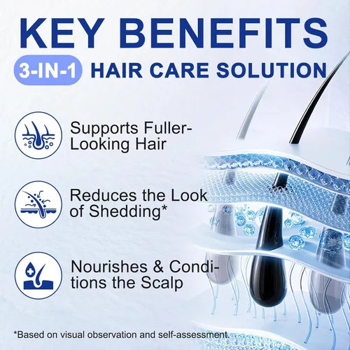 Miniatura 4 de Suero para el crecimiento del cabello, 1.0 fl oz de aceite para el crecimiento del cabello con 3% de romero, 3% de redensyl, 2% de nuevo, suero