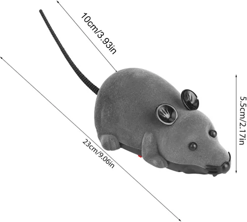 Miniatura 2 de Juguete de control remoto para gatos, juguete electrónico de rata para gatito, divertido simulación de persecución, juguetes de animales, regalo Gris