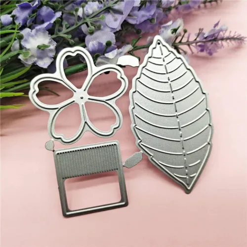 Troqueles de metal 3D de arte de flores y hojas, troqueles de corte para hacer tarjetas, troqueles de relieve para álbumes de recortes, decoración