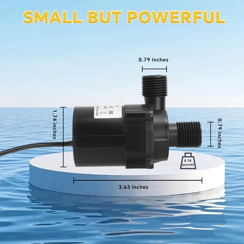 Miniatura 3 de Bomba de agua sumergible para batería Dewalt de 20 V, mini bomba de agua silenciosa sin escobillas, elevación máxima 8M 1100L/H para jardín, piscina