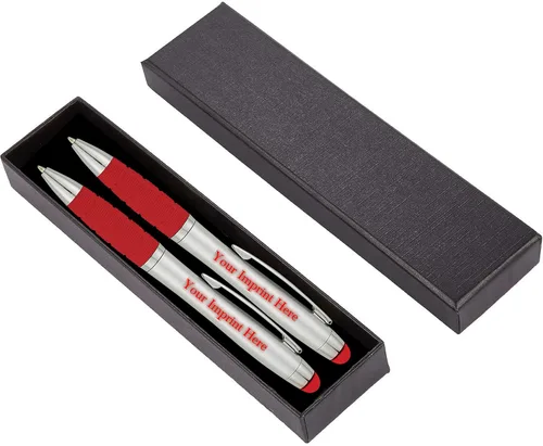 Miniatura 5 de Express Pencils Juego de regalo personalizado de bolígrafo, paquete de 2 bolígrafos iluminados con caja de regalo, bolígrafo de lujo grabado