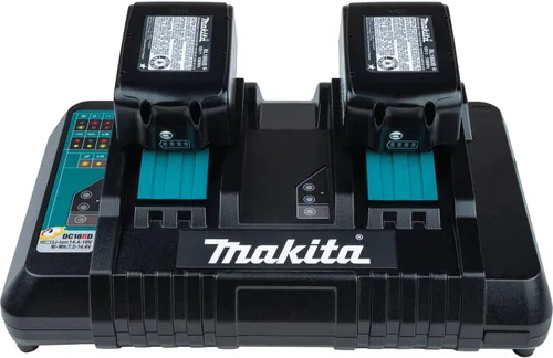 Miniatura 2 de Makita DC18RD Cargador óptimo rápido de doble puerto de iones de litio de 18 V, 2 puertos
