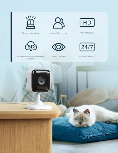 Miniatura 2 de GNCC Cámara de seguridad para interiores 2K, 2 paquetes de cámaras para cámaras Wi-Fi de seguridad para el hogar, detección de movimiento/sonido