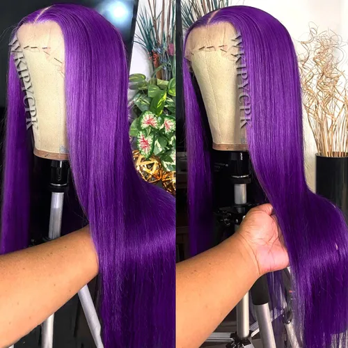 Miniatura 15 de Peluca con encaje frontal rubia ceniza, de 22 pulgadas de largo cabello sintético lacio, línea capilar prerasgueada, fácil de instalar, ligera