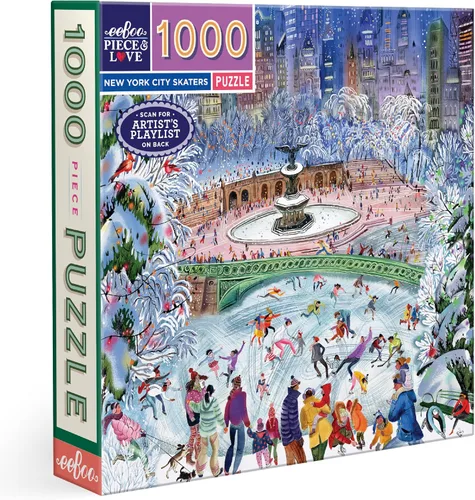 Miniatura 13 de eeBoo Rompecabezas de 1000 piezas - Un rompecabezas de vacaciones felices para adultos, cuadrado de 23 x 23 pulgadas, hecho con tablero reciclado