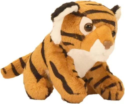 Miniatura 3 de Wild Republic Pocketkins Eco Tiger, animal de peluche, 5 pulgadas, juguete de peluche, hecho de materiales reciclados, respetuoso con el medio