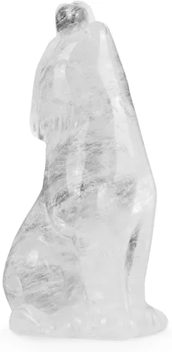 Miniatura 14 de Artistone Estatua de lobo de obsidiana negra de 2 pulgadas, adorno para decoración del hogar, escultura de animales de cristal curativo con caja