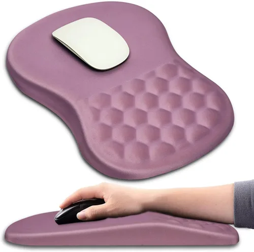 Miniatura 25 de Hokafenle Alfombrilla ergonómica para ratón con soporte para muñeca con diseño de masaje, reposamuñecas para aliviar el dolor, con espuma