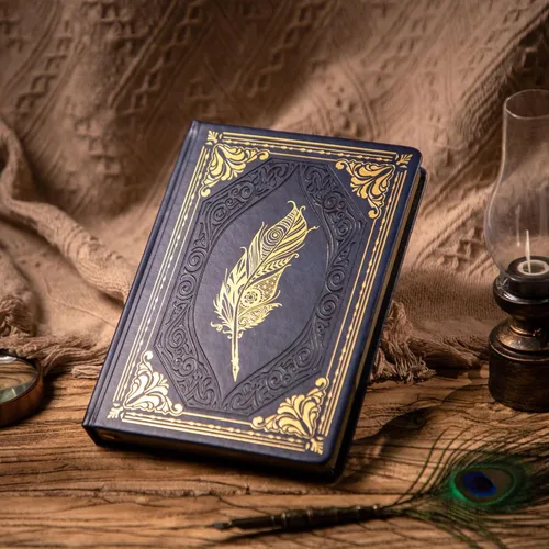Miniatura 5 de CAGIE - Cuadernos de anotaciones de tapa dura de 320 páginas encuadernados en cuero vintage para mujeres y hombres, tamaño A5, cuadernos Azul