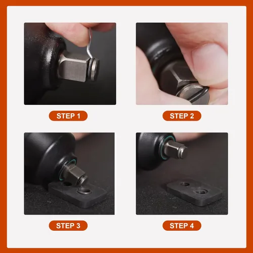Miniatura 5 de (5+5 juegos) Anillos de retención de llave de impacto de 3/8 pulgadas y 1/2 pulgadas con junta tórica, apto para llave eléctrica/neumática, incluye