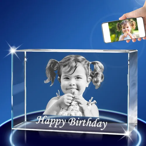 Foto de cristal 3D, regalo personalizado para el día de la madre para mujeres, regalos de boda personalizados con tu propia foto para ella, él,