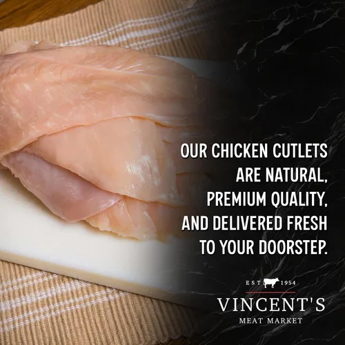 Miniatura 3 de Vincent's Meat Market Chuletas de pollo, totalmente naturales, de primera calidad, sin hueso, sin piel, gruesas, 8 libras (4 paquetes de 2 libras)