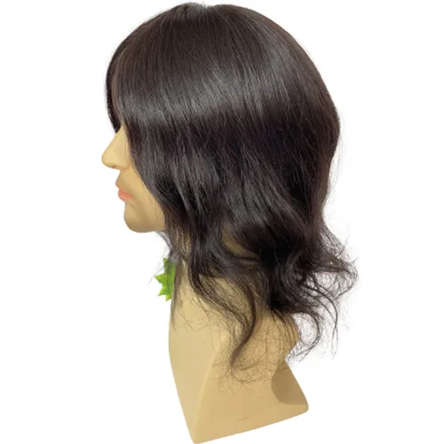Miniatura 5 de Voloria Toupee de 12 pulgadas para hombre, piel ultrafina, pieza de pelo humano virgen europeo, piezas de sistema de reemplazo para hombres