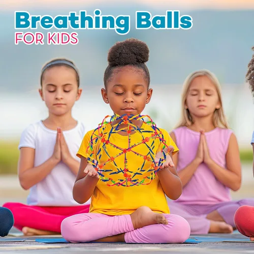Miniatura 5 de 4E's Novelty Esfera de bola de respiración expandible (paquete de 4) juguete para niños para aliviar el estrés, juguetes para ansiedad, yoga