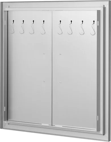 Miniatura 12 de Mophorn - Puerta doble de acero inoxidable cepillado para asador, puertas de cocina exterior para isla de barbacoa y estación de parrilla, 24