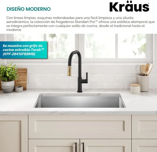 Miniatura 5 de Kraus - KHU100-30 - Fregadero de cocina de acero inoxidable, de 30 pulgadas