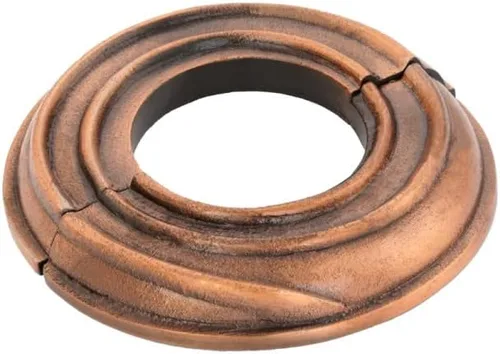 Miniatura 20 de Renovators Supply Manufacturing Placa de escudo de 3,13 pulgadas OD Escutcheon 1/2 en IPS Acabado de cobre antiguo Brida de radiador de aluminio