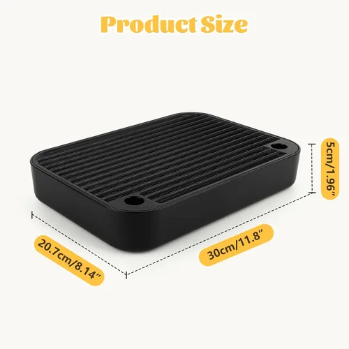 Miniatura 2 de Escalón para caja de arena, escalón para gatos, rampa, atrapador con función de filtro, fácil de limpiar, ideal para gatitos y gatos ancianos (negro)