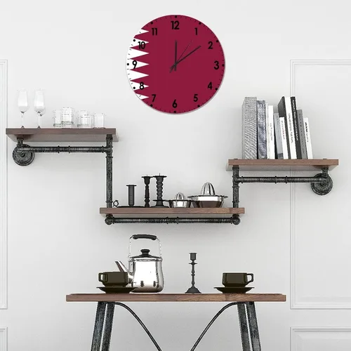 Miniatura 855 de Cheyan Reloj de pared con bandera de Canadá de 12 pulgadas, silencioso, sin tictac, de PVC, funciona con pilas, reloj redondo decorativo, regalo
