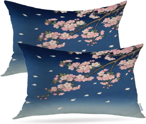 Miniatura 71 de Batmerry Black Cat Green Leaves Throw Pillow Covers, Cat Among Foliage Decorative Pillow Covers Digital Printing Blended Fabric for Couch Sofa Bed