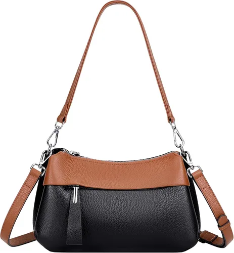 Miniatura 10 de Over Earth Genuine Leather Crossbody Bags for Women Small Hobo Handbags Shoulder Purses with 2 Detachable Straps