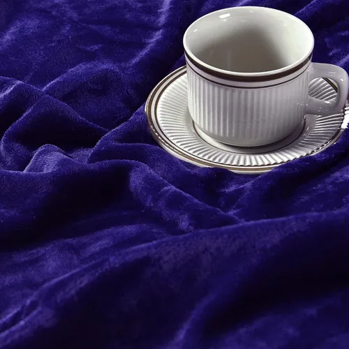 Miniatura 5 de Manta de cama individual de franela de color sólido con bolsa de almacenamiento, portátil, de lujo, suave, ligera, transpirable, para todas las Azul