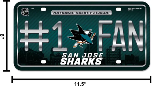 Miniatura 3 de NHL #1 - Placa de matrícula metálica para ventilador