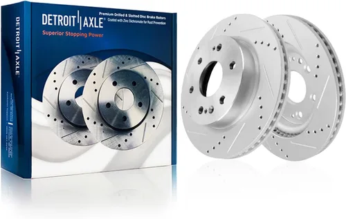 Miniatura 60 de Detroit Axle - Rotores de freno para Toyota Avalon 2020-2021 Camry 2020-2024, repuesto de rotores de freno de disco perforados y ranurados: rotor