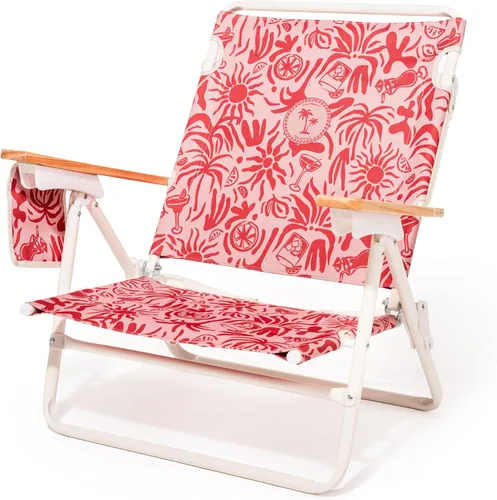 Miniatura 7 de Business & Pleasure Co. Silla de playa Margaritaville Manana con mochila, reclinable, plana, ligera y portátil, bolsillo enfriador aislado