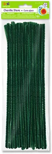 Miniatura 26 de Krafty Kids GC025E, tallos de felpilla de oropel, limpiadores de tuberías con purpurina, 0.236 in por 12 pulgadas, blanco, 1/4 x 12 pulgadas x 35