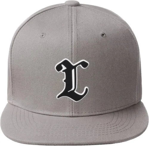 Miniatura 924 de Daxton Gorra clásica con visera de billete plano con letras del alfabeto inglés antiguo de la A a la Z