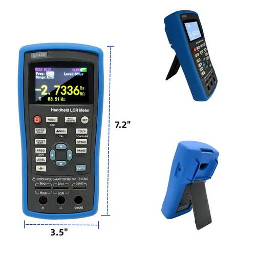 Miniatura 4 de ET430 LCR Medidor 100KHz Digital Inductancia Capacitancia Resistencia Probadores Multímetro Eléctrico con Puntos de Frecuencia Fijos