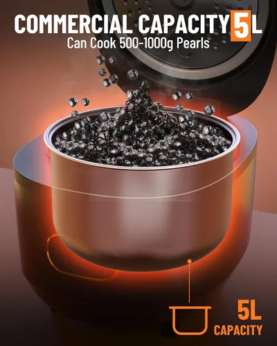 Miniatura 2 de WantJoin Boba Maker Machine - Máquina comercial Boba Cooker comercial Boba Pearl Maker para té de burbujas, té con leche, olla Boba para perlas