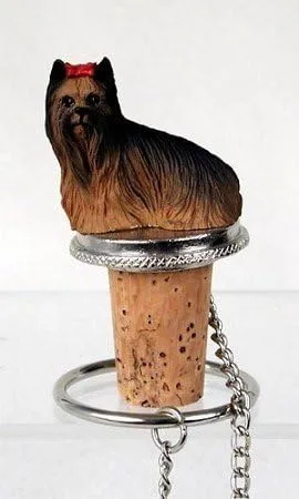 Yorkshire Terrier tapón para botella de vino - DTB04 por Conversation Concepts